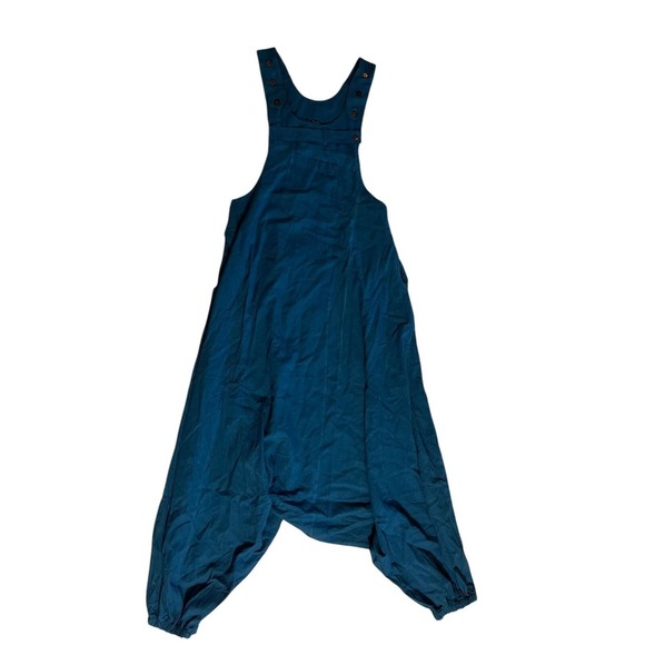 Cotton Harem Jumpsuit Overalls Boho Hippie Casual Romper M/L - Picture 1 of 3